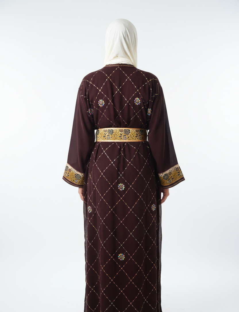 Brown Kaftan Back Shot