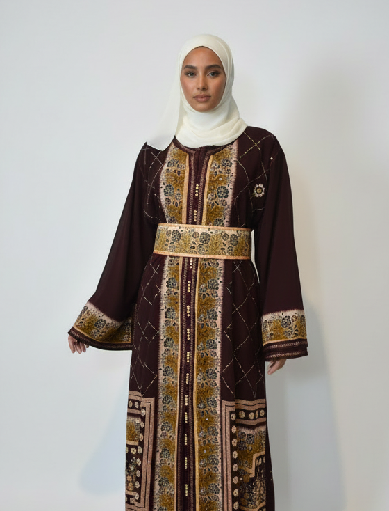 Brown Kaftan Enhanced Clarity