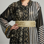 Close-up Black Patchwork Caftan
