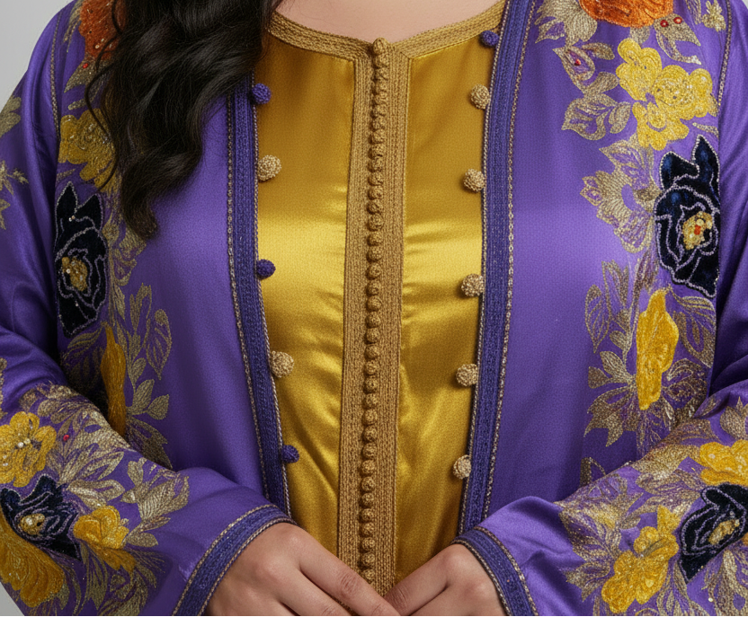 Close-up Purple Floral Takchita