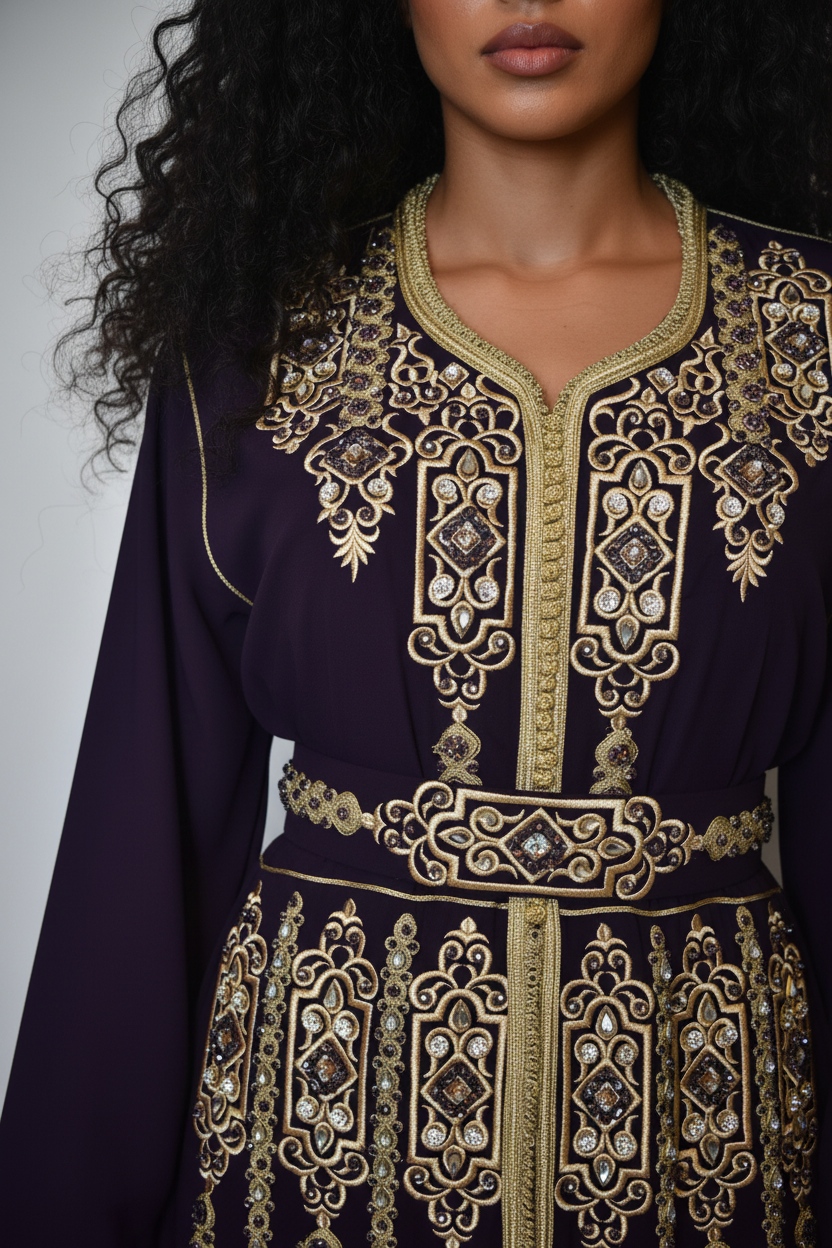 Plum Kaftan – Close-Up, Size XL