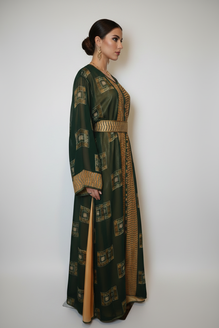Side profile green gold takchita