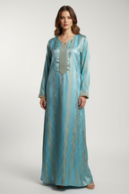 Teal Djellaba Full Body on Size S Model