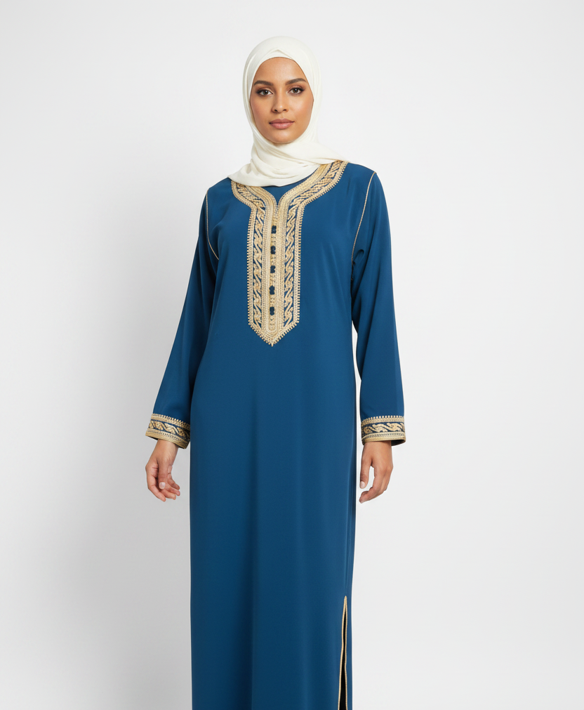 Teal Kaftan Full Body Updated
